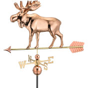 Good Directions Moose Weathervane w/ Arrow, Polished Copper