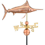 Good Directions Marlin Weathervane, Polished Copper