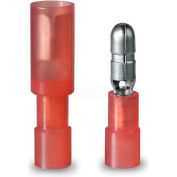 Gardner Bender 20-161P Bullet Splice, M/F Pairs, 22-16 Awg, 0156" Plug, Red - 10 pk.