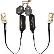 Guardian® CR5 Self-Retracting Lifeline, Twin-Leg, HMPE Webbing, Steel Tie-Back Hook, 6'L