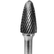 Rayon de Grobet arbre en carbure 32.709, Double coupe, 1/4" DIA, OAL. 2-3/4" à tige