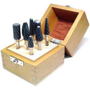 Grobet carbure mis 32,931SY, ours coupées, 1/4" tige de diamètre, 8 pces