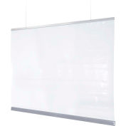 Global Industrial™ Ceiling Mounted Partition, 54"W x 72"H, Clear