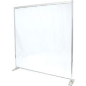 Global Industrial Free Standing Partition Frame, 72"W x 72"H, Clear