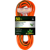 GoGreen Power, 14/3 50' 3-prise rallonge, GG-15150, éclairé fin