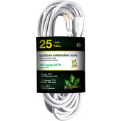 GoGreen Power 16/3 SJTW 25ft Heavy Duty Extension Cord, GG-13725WH - Blanc