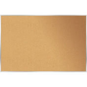 Gand 4' x 10' Bulletin Board - Natural Cork Surface - Silver Frame