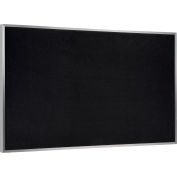 Gand 4' x 8' Bulletin Board - Black Recycled Rubber Surface - Argent