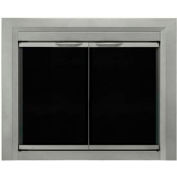 Foyer agréable cheminée Colby verre porte du soleil Nickel CB-3300 37-1/2" L x 30" H