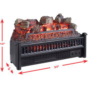 Pleasant Hearth Electric Flame Effect Logs with Heater LH-24