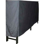 Pleasant Hearth 8' Heavy Duty Log Storage Rack with Full Cover Weather-Resistant LS938-96LC-K