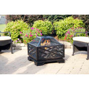 Agréable foyer à bois Martin Fire Pit OFW165S, 26" Square, frotté fini Bronze