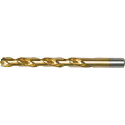 Chicago-Latrobe 150ASP-TN T HSS Heavy-Duty TiN 135 Split Point Jobber Length Drill - Pkg Qty 6