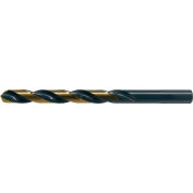 Cle-Line 1878 11/64 HSS Heavy-Duty Black & Gold 135 Split Point 3-Flatted Shank Jobber Length Drill - Pkg Qty 12