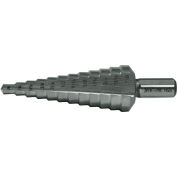 Cle-Line 1874 3/16-1/2 x 1/16 HSS Heavy-Duty Bright 118 Step Drill