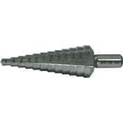 Cle-Line 1874 3/16-7/8 x 1/16 HSS Heavy-Duty Bright 118 Step Drill