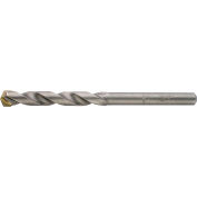 Cle-Line 1818 1/4 4Dans OAL HSS Heavy-Duty Sand Blasted 118 Point Carbide-Tipped Masonry Drill