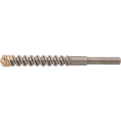 Cle-Line 1889 1/4 12Dans OAL HSS Heavy-Duty Bright 118 Point Fast Helix-Carbide Tipped Masonry Drill