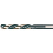 Cle-Line 1875L 3/8 HSS Heavy-Duty Black & Gold 135 Left-Hand Mechanics Length Drill - Pkg Qty 6