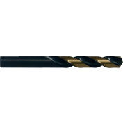 Cle-Line 1875R 5/32 HSS H.D.Black & Gold 135 Split Point 3-Flatted shank Mechanics Length Drill, qté par paquet : 12