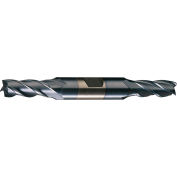 Cleveland HDC-4C-TC HSS-Cobalt 4-Flute TiCN Square Double End Mill, 13/64" x 3/8" x 9/16" x 3-1/4"