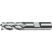 Cleveland HG-4C HSS 4-Flute Bright Square Single End Mill, 15/16" x 7/8" x 1-7/8" x 4-1/8"