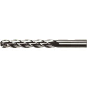 Cleveland HG-4B HSS 4-Flute Bright Ball Nose Single End Mill, 5/16 » x 3/8 » x 1-3/8 » x 3-1/8 »