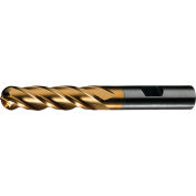 Cleveland HG-4B-TN HSS 4-Flute TiN Ball Nose Single End Mill, 5/8 » x 5/8 » x 2-1/2 » x 4-5/8 »