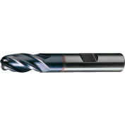 Cleveland HG-4B-TC HSS 4-Flute TiCN Ball Nose Single End Mill, 1 » x 1 » x 4 » x 6-1/2 »