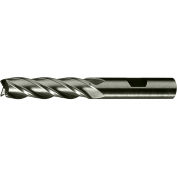 Cleveland HGC-4C HSS-Cobalt 6-Flute Bright Square Single End Mill, 3/4 » x 3/4 » x 4 » x 6-1/4 »