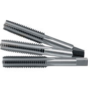 Cle-Line 0404 5/8-18UNF GH3 4-Flute Bright Taper, Plug, and Bottoming Hand Tap Set, qté par paquet : 3