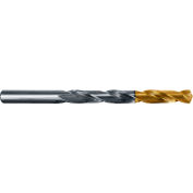 Cle-Line 1501-TT 7/32 Cobalt Heavy-Duty TiN Tipped 135 Split Point Jobber Length Drill, qté par paquet : 12