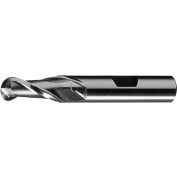 Cleveland HG-2B HSS 2-Flute Bright Ball Nose Single End Mill, 1-3/8 » x 1-1/4 » x 2-1/2 » x 5-1/16 »