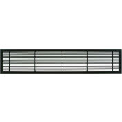 AG10 Series 4" x 12" Solid Alum Fixed Bar Supply/Return Air Vent Grille, Black-Matte