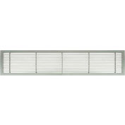 AG10 Series 6" x 14" Solid Alum Fixed Bar Supply/Return Air Vent Grille, Brushed Satin