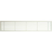 AG10 Series 6" x 24" Solid Alum Fixed Bar Supply/Return Air Vent Grille, White-Matte