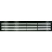 AG20 Series 6" x 30" Solid Alum Fixed Bar Supply/Return Air Vent Grille, Black-Gloss