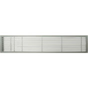 AG20 Series 6" x 36" Solid Alum Fixed Bar Supply/Return Air Vent Grille, Brushed Satin w/Left Door