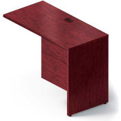 Global™ Right Pedestal Return - 40" - Quartered Mahogany - Genoa Series