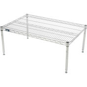 Nexelate® Rack de dunnage en fil époxy argenté - 30"L x 24"P x 14"H