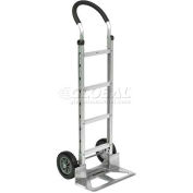 Global Industrial™ Aluminum Hand Truck - Curved Handle - Mold-On Rubber Wheels
