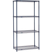 Nexel® Nexelon®, 5 Tier, Wire Shelving Starter Unit, 24"W x 24"D x 74"H