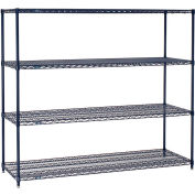 Nexel® Nexelon®, 5 Tier, Wire Shelving Starter Unit, 60"W x 24"D x 63"H