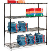 Nexel® Black Epoxy Wire Shelving Starter Unit - 5 Tier - 60"W x 24"D x 74"H
