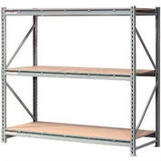 Global Industrial 3 Level, Extra HD Bulk Storage Rack, Wood Deck, Starter, 72"W x 48"D x 96"H
