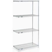 Nexel® Poly-Z-Brite®, 5 niveaux, unité complémentaire d’étagères métalliques, 48 « L x 18 " P x 86 " H