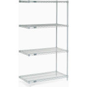 42W X 24D X 63H Silver Epoxy Nexelate Wire Shelving Starter Unit