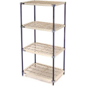 Nexelite® Vented Plastic Shelving - 5 Tier - 36"W x 18"D x 63"H Nexelon Finish