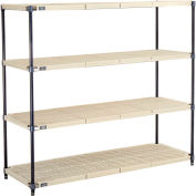 Nexelite® Vented Plastic Shelving - 5 Tier - 72"W x 21"D x 63"H Nexelon Finish