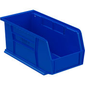 Akro-Mils® AkroBin® Bac empilable et suspendu en plastique, 5-1/2 po L x 10-7/8 po L x 5 po H, bleu, qté par paquet : 12